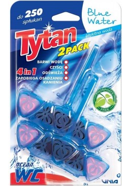 Ароматизований блок 4-в-1 для туалету Tytan Blue Water, 2*40 г