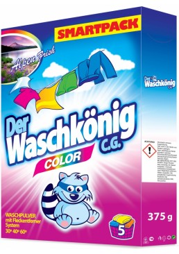 Пральний порошок Waschkonig Color, 375 г (5 прань)