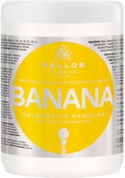 Маска Kallos Cosmetics KJMN1110 для зміцнення волосся з екстрактом банана, 1 л