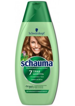 Шампунь Schauma 7 трав для нормальных и жирных волос, 400 мл