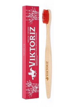 Зубная щетка Viktoriz Texas Экстра очищение, бамбуковая (средней жесткости), 1 шт