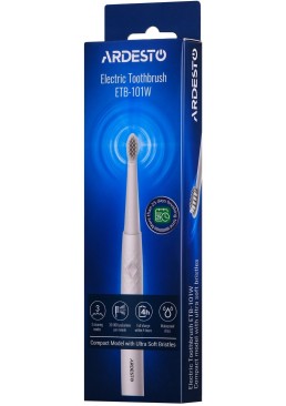 Электрическая зубная щётка Ardesto ETB-101W белая, 1 шт