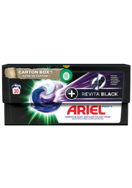 Капсули Ariel+Revita black для прання чорного одягу, 30 шт 