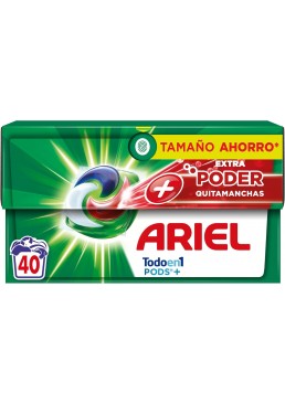 Капсулы для стирки Ariel Pods 4в1 Extra Poder с пятновыводителем, 40 шт