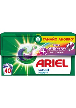 Капсулы для стирки Ariel Pods 4в1 Extra Cuidado Color для цветного белья, 40 шт
