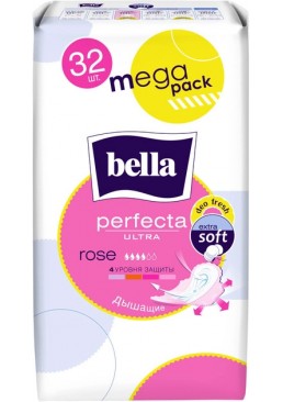 Гигиенические прокладки Bella Perfecta Ultra Rose Deo Fresh 4 капли, 32 шт