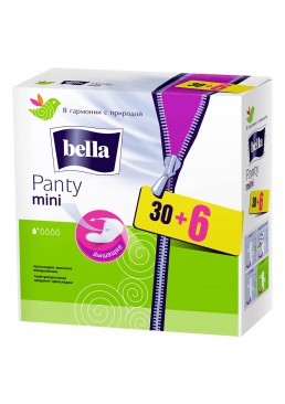 Ежедневные гигиенические прокладки Bella Panty Mini 30+6 шт