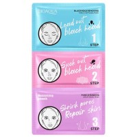  Маска для очищения носа от чёрных точек Bioaqua Three Step Nasal Mask