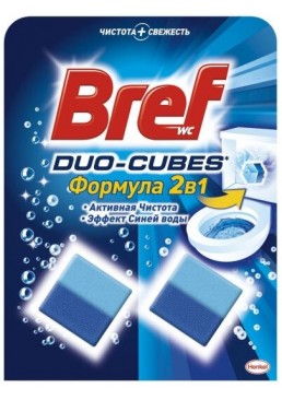 Чистящие кубики для унитаза Bref Дуо-Куб, 2х50грам 