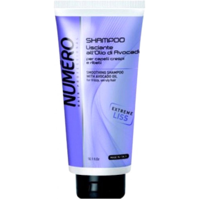 Розгладжувальний шампунь Brelil Professional Numero Smoothing Shampoo з олією авокадо, 300 мл (075140) - 
