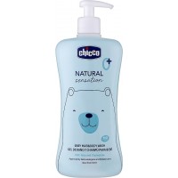 Гель-шампунь для тела и волос Chicco Natural Sensation Без Слез с алоэ и ромашкой, 500 мл