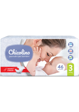 Подгузники Chicolino 3 (4-9 кг), 46 шт