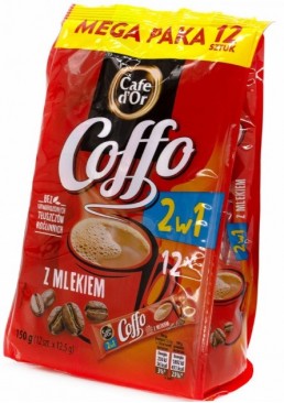 Кофе растворимый с молоком Cafe d`Or Coffo 2в1 в стиках 150 г, 12 шт