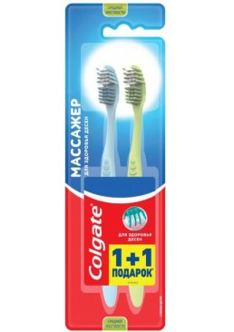 Зубные щетки Colgate Massager средней жесткости, 1+1 шт