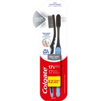 Зубна щітка Colgate Slim Soft Charcoal Деревне Вугілля, 1+1 шт