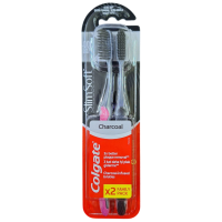 Зубная щетка Colgate Slim Soft Charcoal Древесный Уголь, 1+1 шт