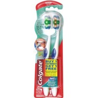 Зубная щётка Colgate  360° Clean (средняя),  (1+1)шт