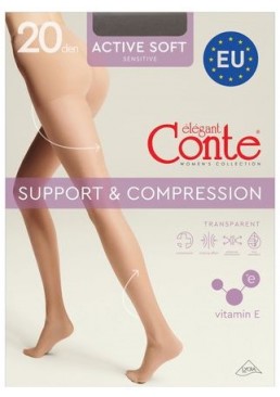 Колготки Conte Active Soft 20 den Grafit, 4 розмір