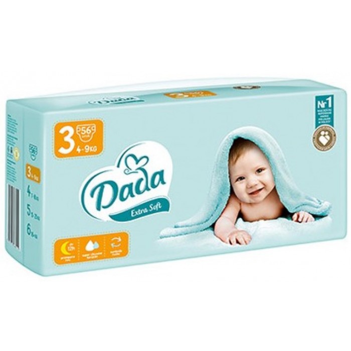 Подгузники Дада Dada Extra Soft 3 Mіdi (4-9 кг), 56 шт - 