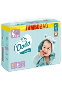 Підгузки дитячі DADA 4 (7-16кг) Jumbo Bag, 82 шт 