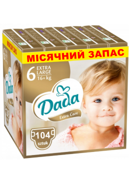 Подгузники Дада Dada Extra Care 6 Extra Large (16+ кг), 104 шт