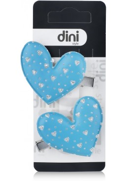 Заколки Dini Hand Made d-160 Сердце синие, 2 шт