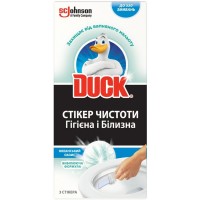 Стикер чистоты для унитаза Duck Гигиена и белизна Океанский оазис, 3 шт