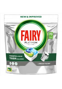 Капсулы для посудомоечных машин Fairy Platinum Green, 70 шт