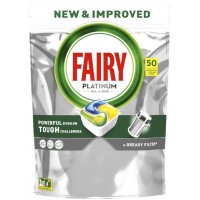 Капсулы для посудомоечных машин Fairy Platinum лимон All In One, 50 шт 