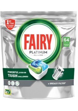 Капсулы для посудомоечной машины FAIRY Platinum Plus All in 1, 64 шт