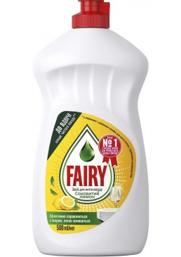 Гельдля мытья посуды Fairy c лимоном, 0.5л 