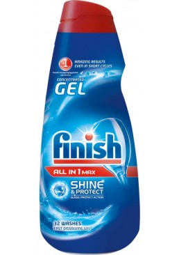 Гель для мытья посуды в посудомоечной машине FINISH All In One Max Power Gel, 650 мл