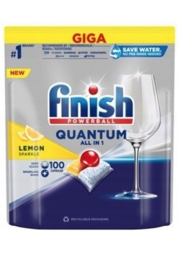 Таблетки для посудомийних машин Finish Quantum All in 1 Lemon, 100 шт