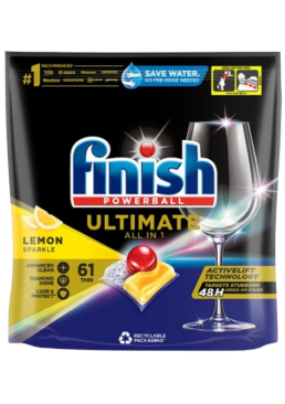 Таблетки для посудомоечных машин Finish Ultimate All in 1 Lemon, 61 шт