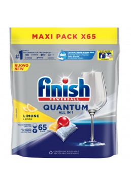 Таблетки для мытья посуды в посудомоечной машине Finish Quantum Ultimate Лимон, 65 шт