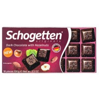 Шоколад SCHOGETTEN Dark & Nuts Черный Фундук, 100 г