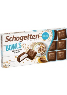 Шоколад молочный Schogetten Bowls Granola & Cream, 100 г