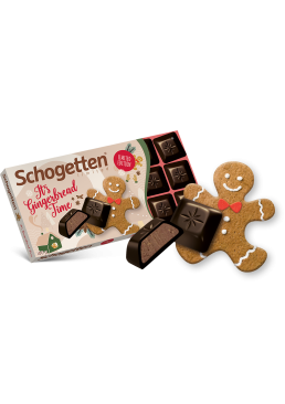 Чорний шоколад зі шматочками імбирного пряника Schogetten Gingerbread, 100 г