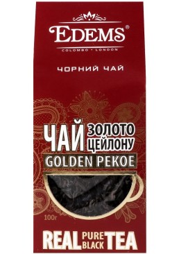 Чай черный листовой Edems Золото Цейлона, 100 г