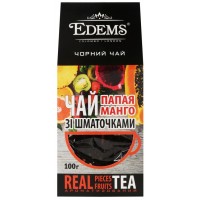 Чай черный Edems с кусочками Папая Манго, 100 г