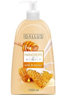 Жидкое мыло Gallus с экстрактом молока и меда, 1 л