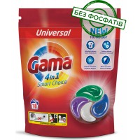 Капсулы для стирки Gama 4в1 универсальные, 18 шт