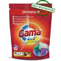 Капсулы для стирки Gama 4в1 универсальные, 30 шт