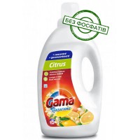 Гель для стирки Gama Citrus с цитрусовым ароматом, 1.2 л (24 стирки)