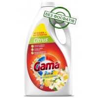 Гель для прання Gama Citrus Універсал з цитрусовим ароматом, 4.4 л (88 прань)