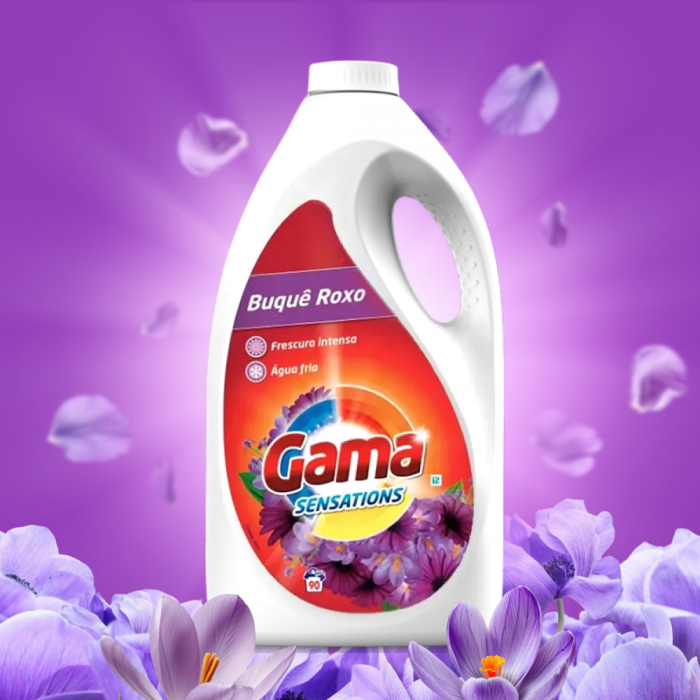 Гель для прання Gama Buque Roxo з квітковим ароматом, 4.05 л (90 прань) (833895) - 