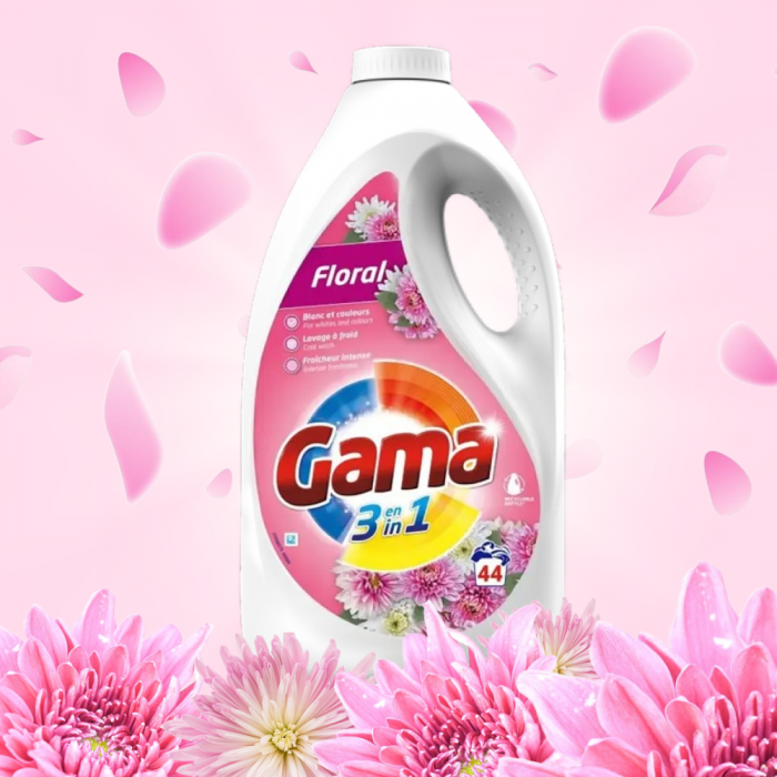 Гель для прання Gama Floral з квітковим ароматом, 3 л (66 прань) (834229) - 