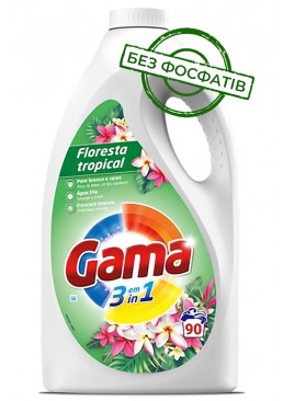 Гель для стирки Gama Floresta Tropical с ароматом тропических цветов, 4.05 л (90 стирок)