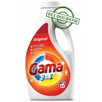 Гель для прання Gama Original для білої та кольорової білизни, 1.98 л (44 прань)