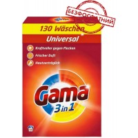 Стиральный порошок Gama 3в1 Универсальный, 7.8 кг (130 стирок)